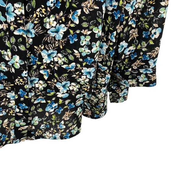 J. Jill Double Layer Shirt Women's XL Floral Long Sleeve Multicolored Flawed - Picture 4 of 13